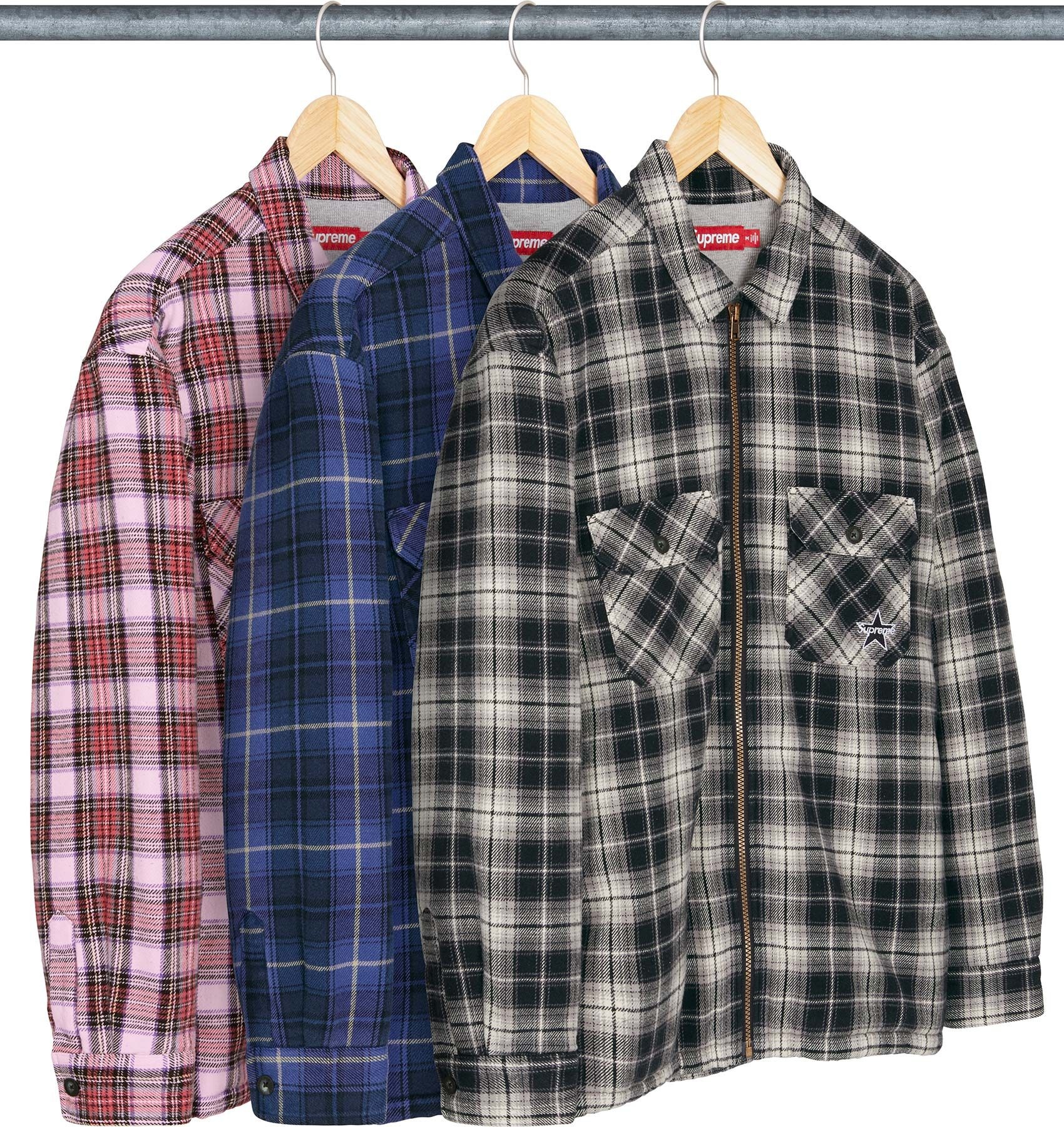 Thermal Lined Zip Up Flannel Shirt